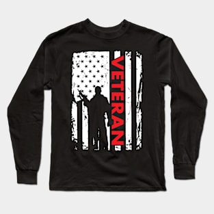 US Flag Veteran Long Sleeve T-Shirt